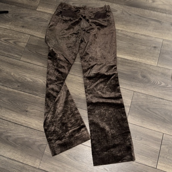 Italian rich colored brown velvet trousers by Kulson size 40 is a us size 8-10 - Picture 6 of 14
